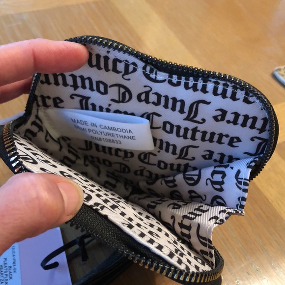 BNWT Juicy couture Black heart shaped wristlet coin purse - Picture 4 of 5